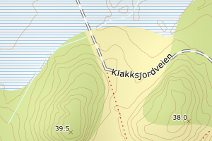 Kartbilde fra WMS-tjeneste av avviket