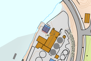 Kartbilde fra WMS-tjeneste av avviket