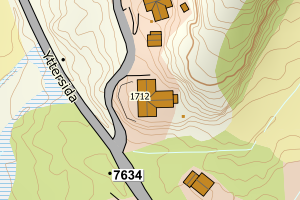 Kartbilde fra WMS-tjeneste av avviket