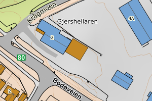 Kartbilde fra WMS-tjeneste av avviket