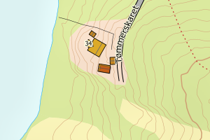 Kartbilde fra WMS-tjeneste av avviket