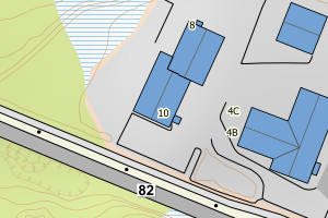 Kartbilde fra WMS-tjeneste av avviket