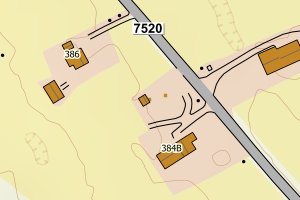 Kartbilde fra WMS-tjeneste av avviket