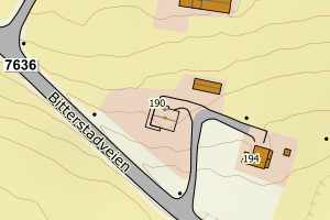 Kartbilde fra WMS-tjeneste av avviket