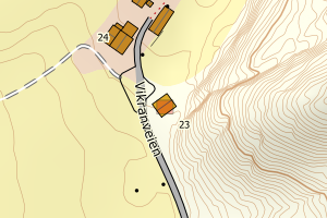 Kartbilde fra WMS-tjeneste av avviket