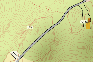 Kartbilde fra WMS-tjeneste av avviket