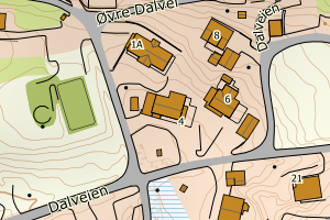 Kartbilde fra WMS-tjeneste av avviket