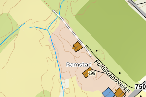 Kartbilde fra WMS-tjeneste av avviket