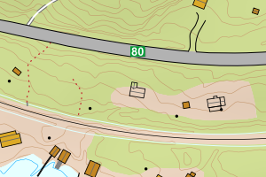 Kartbilde fra WMS-tjeneste av avviket