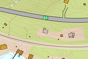 Kartbilde fra WMS-tjeneste av avviket