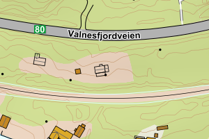 Kartbilde fra WMS-tjeneste av avviket