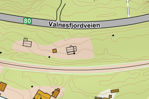 Kartbilde fra WMS-tjeneste av avviket