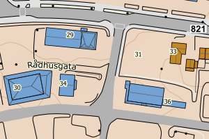 Kartbilde fra WMS-tjeneste av avviket