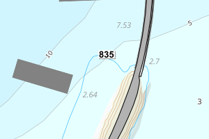 Kartbilde fra WMS-tjeneste av avviket
