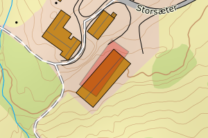 Kartbilde fra WMS-tjeneste av avviket