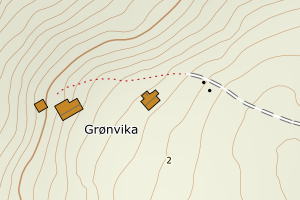 Kartbilde fra WMS-tjeneste av avviket