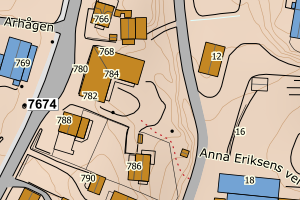 Kartbilde fra WMS-tjeneste av avviket