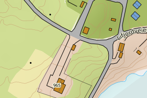 Kartbilde fra WMS-tjeneste av avviket