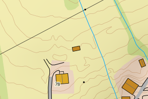 Kartbilde fra WMS-tjeneste av avviket