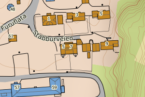 Kartbilde fra WMS-tjeneste av avviket