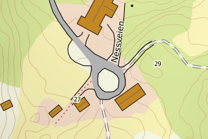 Kartbilde fra WMS-tjeneste av avviket