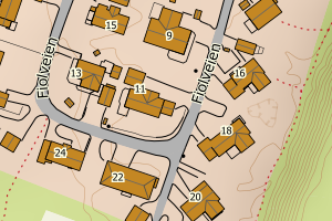Kartbilde fra WMS-tjeneste av avviket