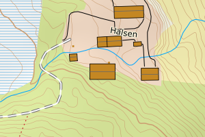 Kartbilde fra WMS-tjeneste av avviket