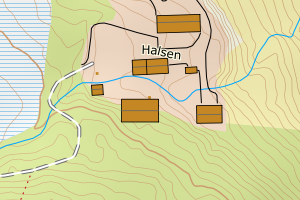Kartbilde fra WMS-tjeneste av avviket