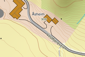 Kartbilde fra WMS-tjeneste av avviket