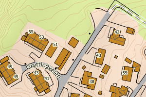 Kartbilde fra WMS-tjeneste av avviket