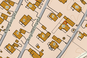 Kartbilde fra WMS-tjeneste av avviket