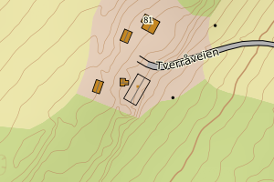 Kartbilde fra WMS-tjeneste av avviket