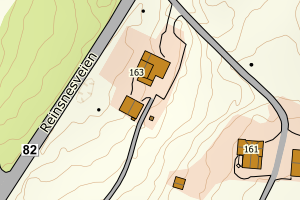 Kartbilde fra WMS-tjeneste av avviket