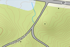Kartbilde fra WMS-tjeneste av avviket