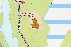 Kartbilde fra WMS-tjeneste av avviket