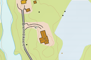 Kartbilde fra WMS-tjeneste av avviket