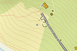Kartbilde fra WMS-tjeneste av avviket