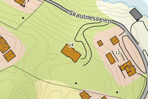 Kartbilde fra WMS-tjeneste av avviket