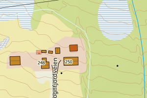 Kartbilde fra WMS-tjeneste av avviket