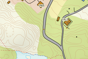 Kartbilde fra WMS-tjeneste av avviket