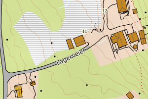 Kartbilde fra WMS-tjeneste av avviket