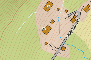 Kartbilde fra WMS-tjeneste av avviket