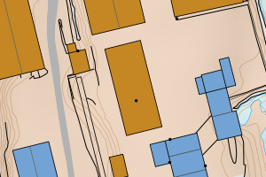 Kartbilde fra WMS-tjeneste av avviket