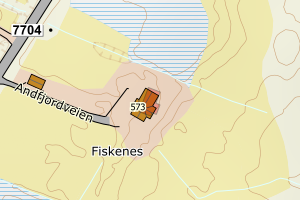 Kartbilde fra WMS-tjeneste av avviket