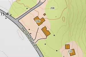 Kartbilde fra WMS-tjeneste av avviket