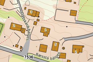 Kartbilde fra WMS-tjeneste av avviket