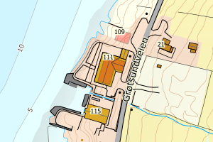 Kartbilde fra WMS-tjeneste av avviket
