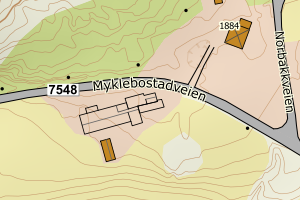 Kartbilde fra WMS-tjeneste av avviket