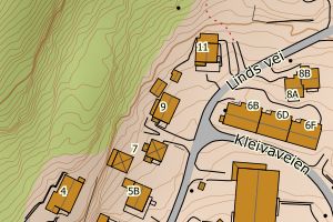 Kartbilde fra WMS-tjeneste av avviket