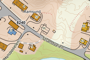 Kartbilde fra WMS-tjeneste av avviket